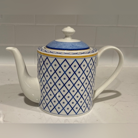 Vintage Collectible Villeroy & Boch Perpignan Porcelain Tea/Coffee Pot EUC